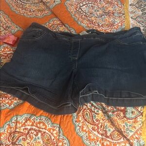 Women's Dark Blue Denim Shorts